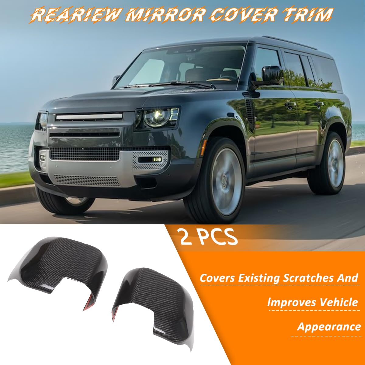 Amazon.com: 100% Real Carbon Fiber Car Side Rearview Mirror Cover